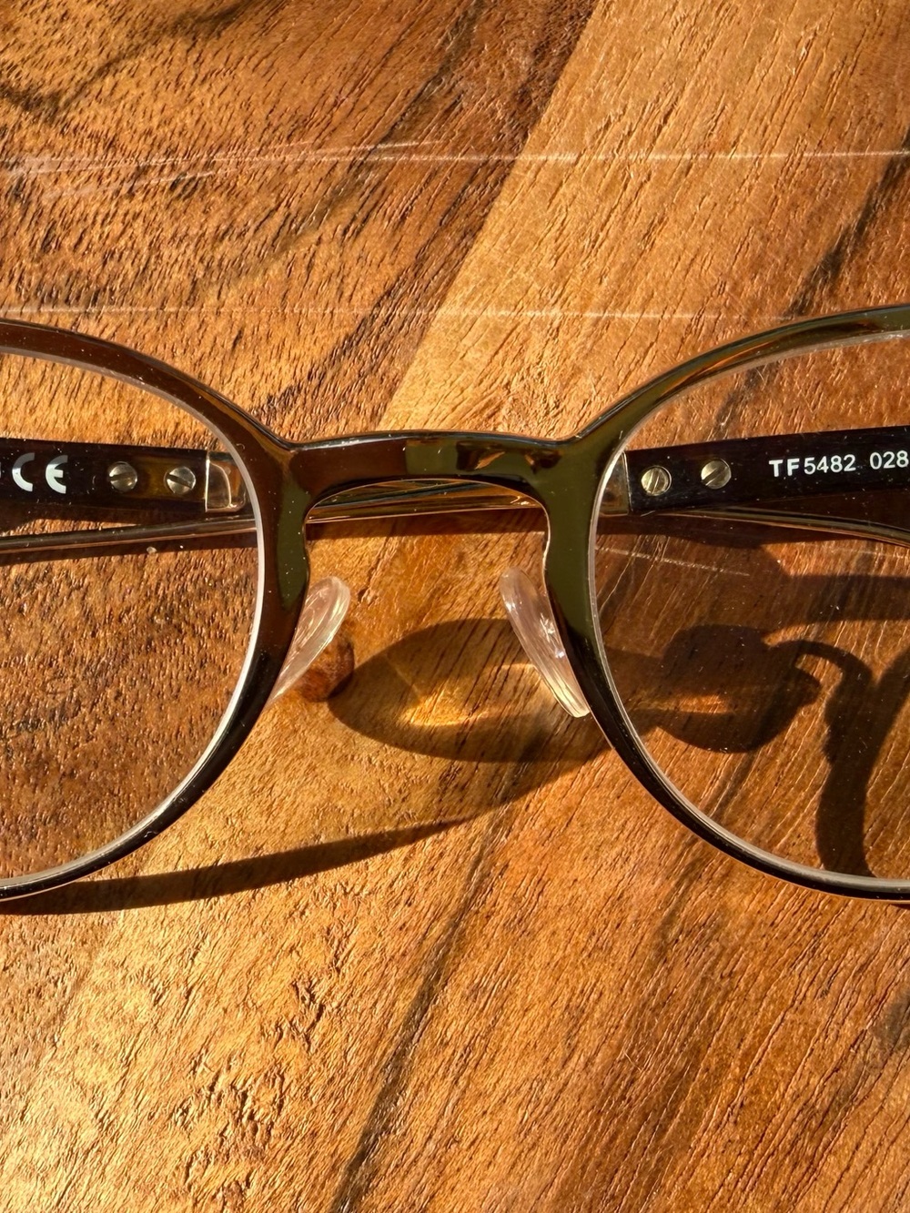 Tom Ford Gold titanium Round Optical Glasses